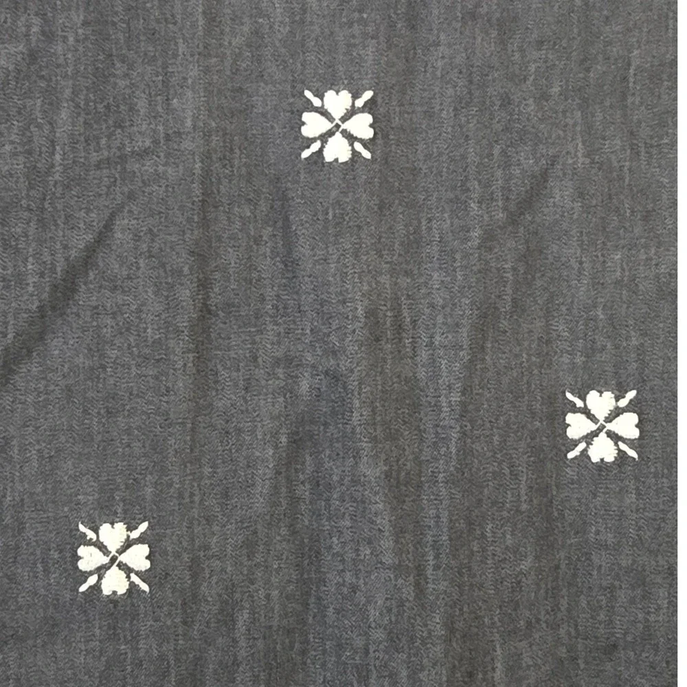 OshKosh Bgosh Toddler Girls Gray Denim Embroidered Floral Dress 4T NWT
